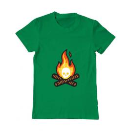 Tricou adler barbat skullfire verde mediu