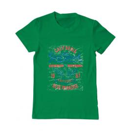 Tricou adler barbat surf beach verde mediu