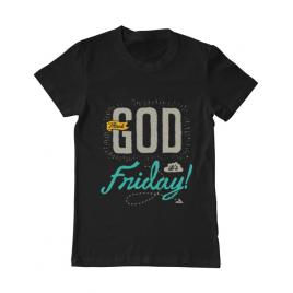 Tricou adler barbat thank god its friday negru