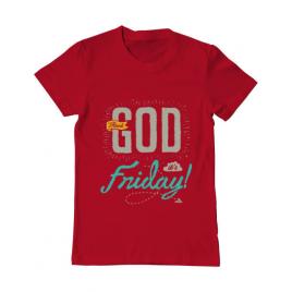 Tricou adler barbat thank god its friday rosu