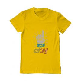 Tricou adler barbat yes you can galben