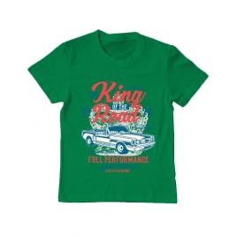 Tricou adler copil king of the road verde mediu