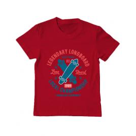 Tricou adler copil legendary longboard rosu