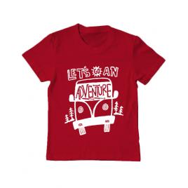 Tricou adler copil lets go an adventure rosu