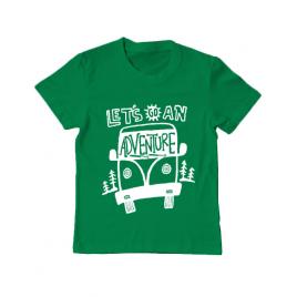Tricou adler copil lets go an adventure verde mediu