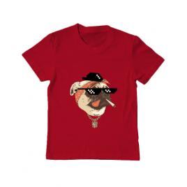 Tricou adler copil pug life rosu