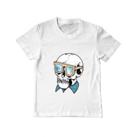 Tricou adler copil skull holiday alb