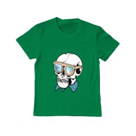 Tricou adler copil skull holiday verde mediu
