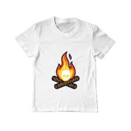 Tricou adler copil skullfire alb