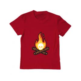 Tricou adler copil skullfire rosu