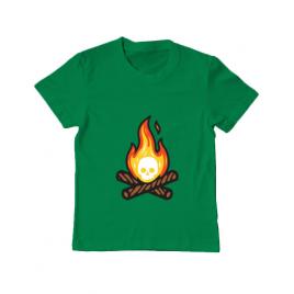 Tricou adler copil skullfire verde mediu