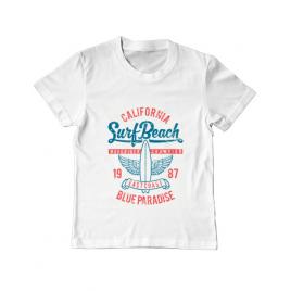 Tricou adler copil surf beach alb