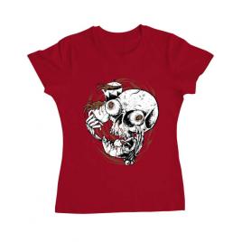Tricou adler dama coffee addict rosu