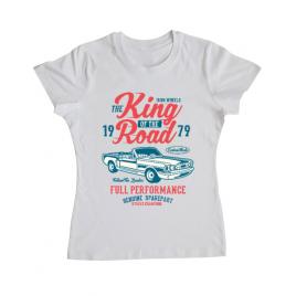 Tricou adler dama king of the road alb