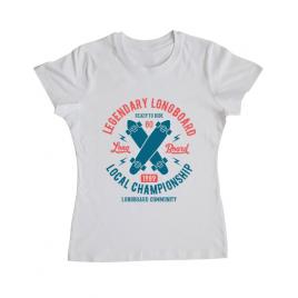 Tricou adler dama legendary longboard alb