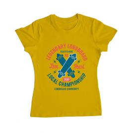 Tricou adler dama legendary longboard galben