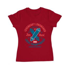 Tricou adler dama legendary longboard rosu