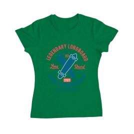Tricou adler dama legendary longboard verde mediu