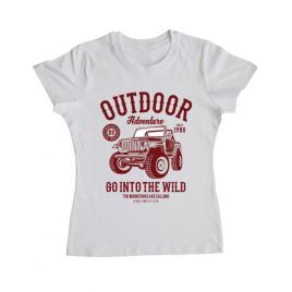 Tricou adler dama outdoor adventure alb