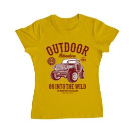 Tricou adler dama outdoor adventure galben