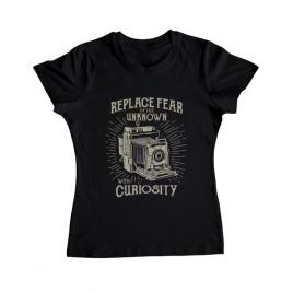 Tricou adler dama replace fear negru