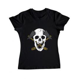 Tricou adler dama skull axe negru