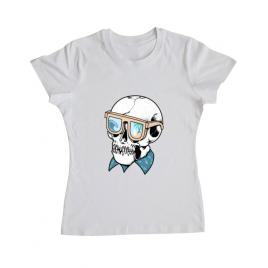 Tricou adler dama skull holiday alb