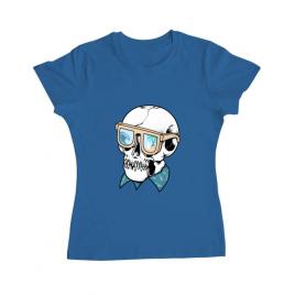 Tricou adler dama skull holiday albastru azuriu