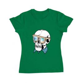 Tricou adler dama skull holiday verde mediu
