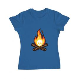 Tricou adler dama skullfire albastru azuriu