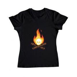 Tricou adler dama skullfire negru