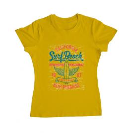 Tricou adler dama surf beach galben