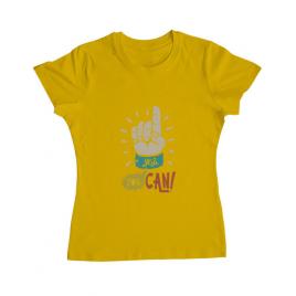 Tricou adler dama yes you can galben