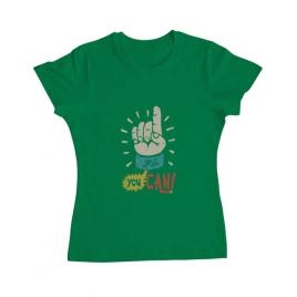 Tricou adler dama yes you can verde mediu