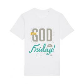 Tricou stanley stella barbat thank god its friday alb