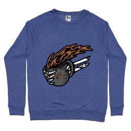Bluza adler barbat coffee first albastru melanj