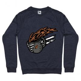 Bluza adler barbat coffee first denim inchis