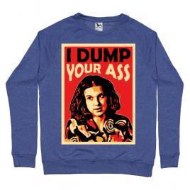 Bluza adler barbat i dump your ass albastru melanj