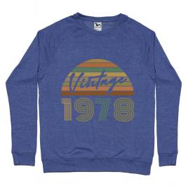 Bluza adler barbat vintage 1978 albastru melanj