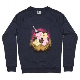 Bluza adler barbat sweet ice cream lettering denim inchis