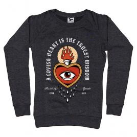 Bluza adler dama burning heart negru melanj