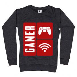 Bluza adler dama gamer negru melanj