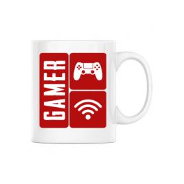 Cana personalizata gamer alb
