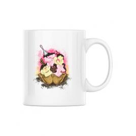 Cana personalizata sweet ice cream lettering alb