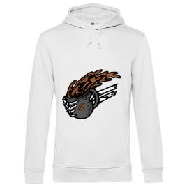 Hoodie barbat cu gluga coffee first alb