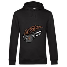 Hoodie barbat cu gluga coffee first negru