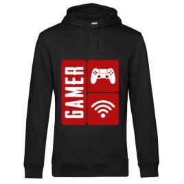 Hoodie barbat cu gluga gamer negru