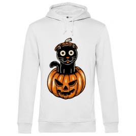 Hoodie barbat cu gluga pumpcat alb