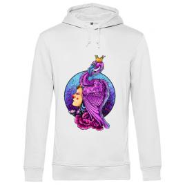 Hoodie barbat cu gluga queen alb