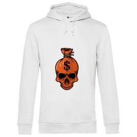 Hoodie barbat cu gluga sack alb